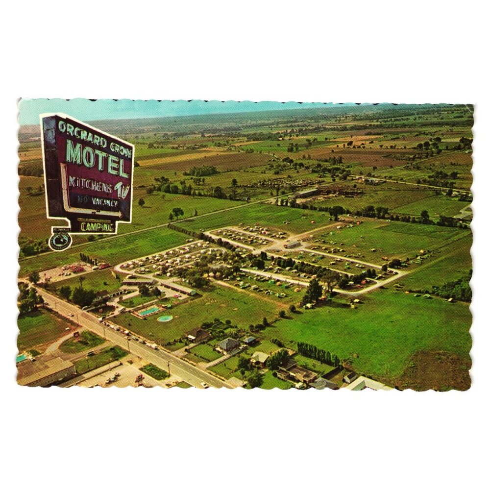 Orchard Grove Motel Vintage Postcard Niagara Falls Scenic Aerial View Canada
